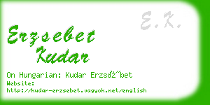 erzsebet kudar business card